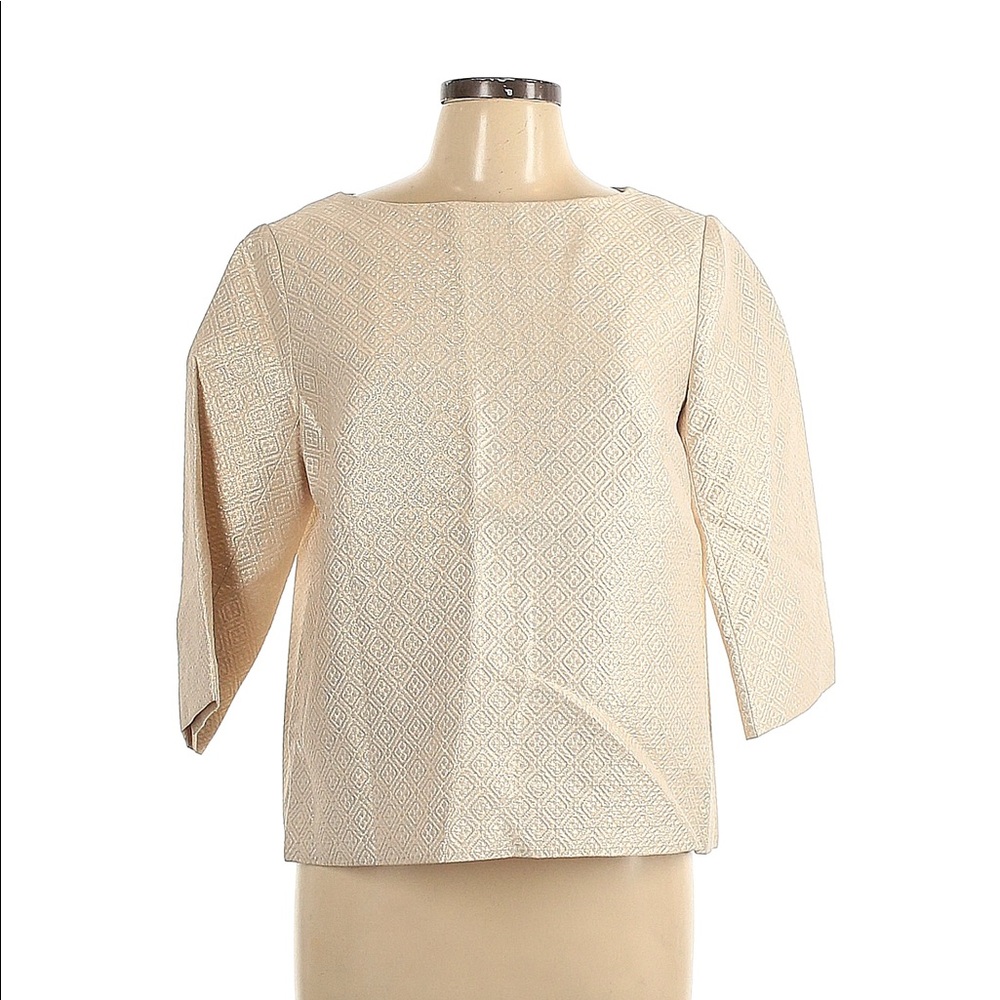 AMANDA UPRICHARD size L luxury gold metallic top in excellent condition